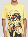 Aero Are You Ready Anime Print Short Sleeve T-shirt Boys
