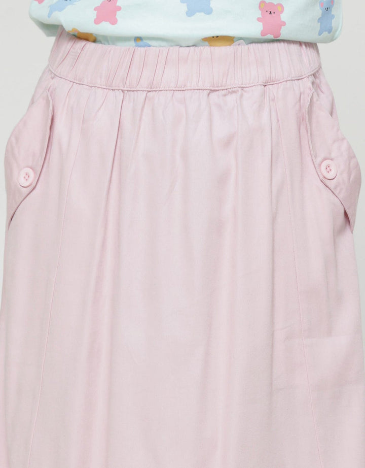 Nevada Wide With Basic Pocket Girls Maxi Skirt