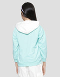 Nevada Knit Hoodie Contrast Swt With Embro Girls Jacket