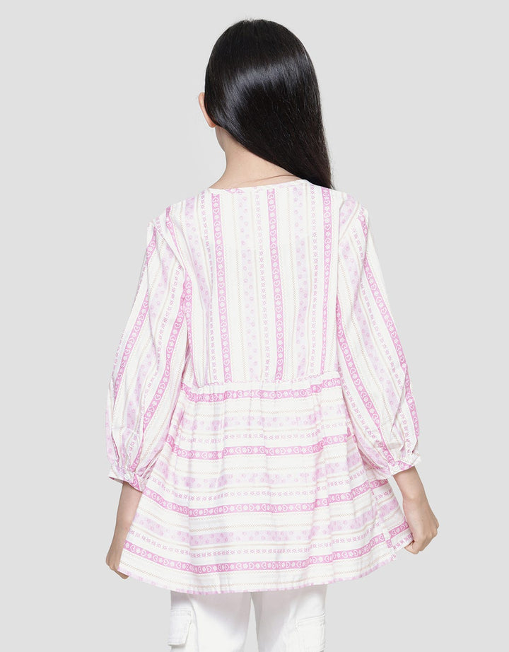 Nevada Baby Doll Stripe Blouse Anak Perempuan