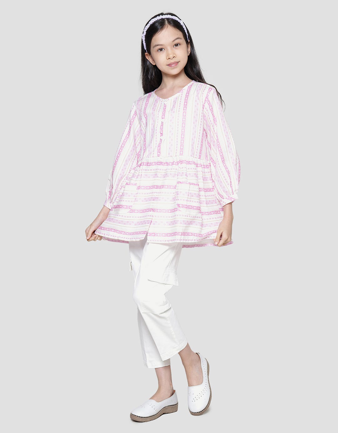 Nevada Baby Doll Stripe Blouse Anak Perempuan