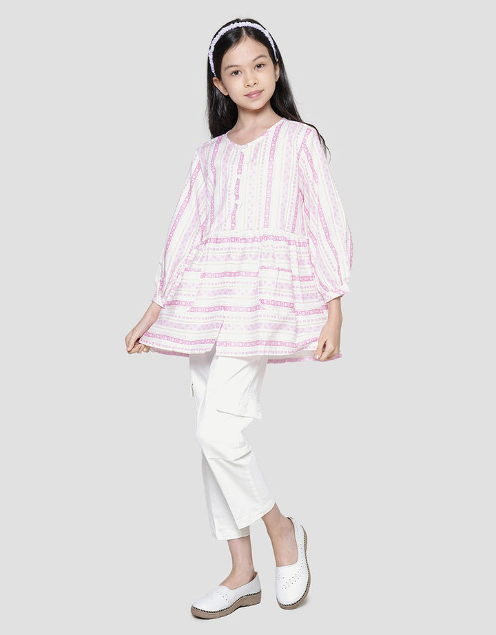 Nevada Baby Doll Stripe Blouse Anak Perempuan