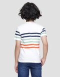 Little M Cut N Sewn Stripe Boys Short Sleeve T-Shirt