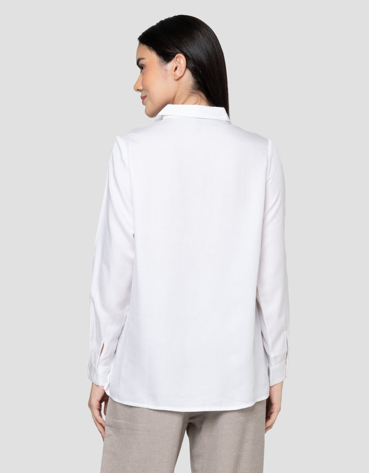 Cardinal Femme V-Neck Blouse Wanita