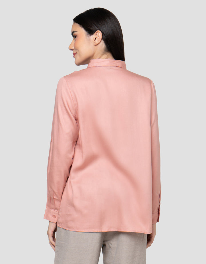 Cardinal Femme Button Up Blouse Wanita