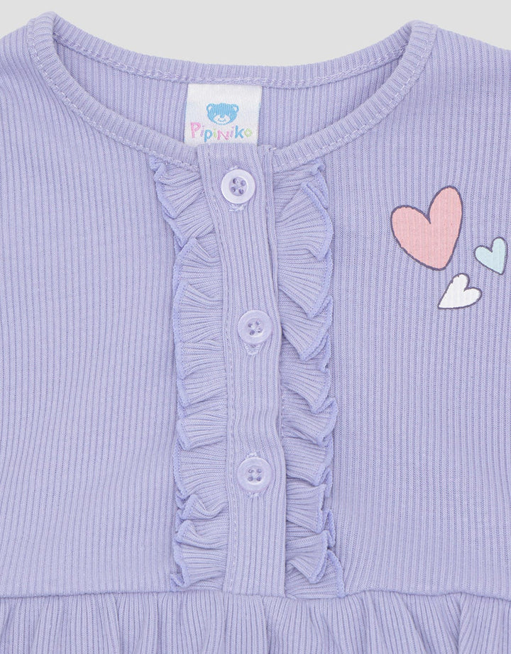 Pipiniko Heart Pakaian Set W Legging Anak Perempuan