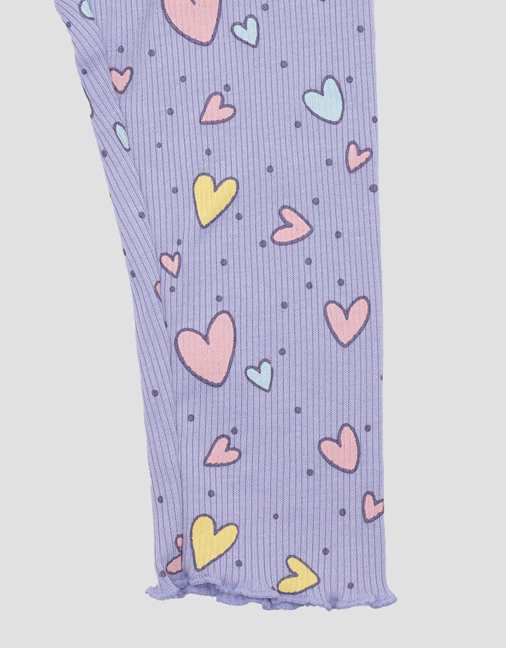 Pipiniko Heart Pakaian Set W Legging Anak Perempuan
