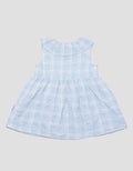 Pipiniko Seersucker Check Midi Dress for Girls