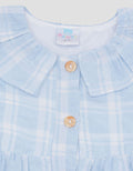 Pipiniko Seersucker Check Midi Dress for Girls
