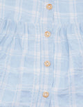 Pipiniko Seersucker Check Midi Dress for Girls