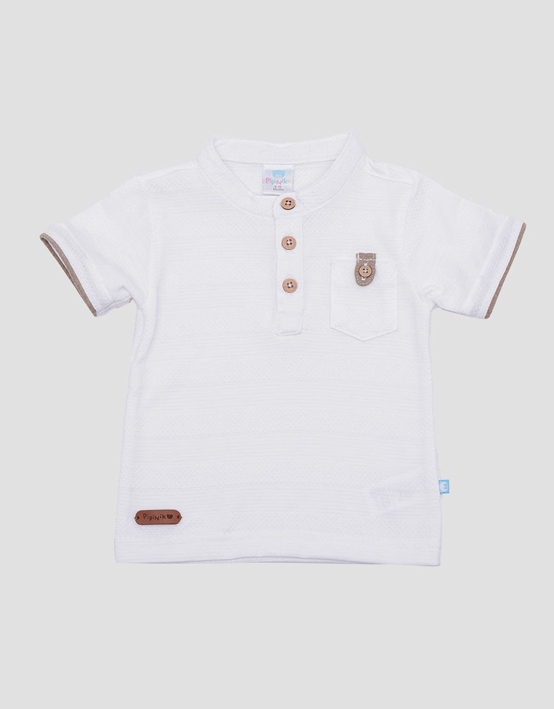 Pipiniko Stripe Plain Boys T-Shirt