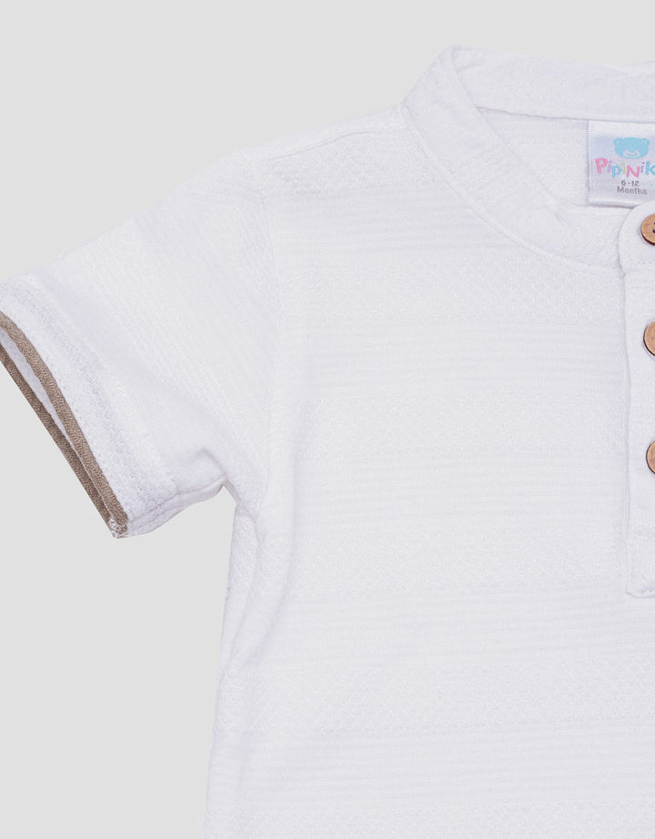 Pipiniko Stripe Plain Boys T-Shirt