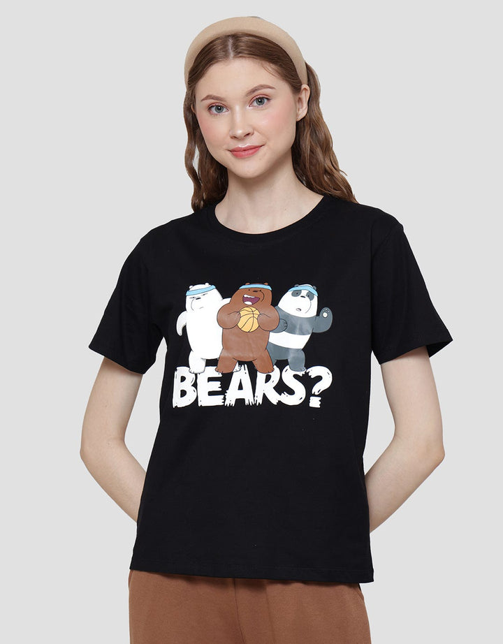 Nevada Print We Bare Bears Kaos Lengan Pendek Wanita
