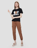 Nevada Print We Bare Bears Kaos Lengan Pendek Wanita