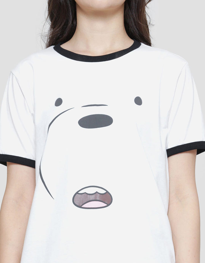 Nevada Ringer We Bear Bears - Ice Bear Kaos Lengan Pendek Wanita