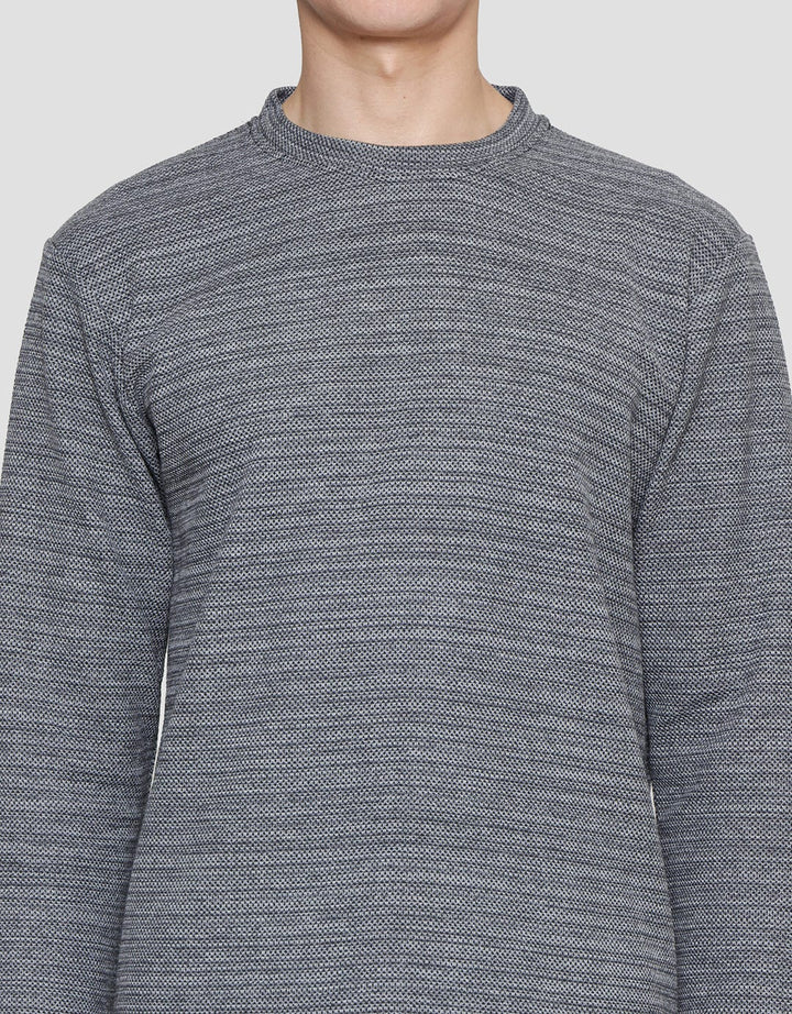 Cole Texture Melange Flatknit Look Sweater Pria