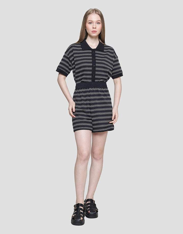 Details Texture Knit Women's Shorts