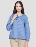 Details Collar Ruffle Window Women's Shirt