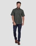Stanley Adams Two Tone Kemeja Twill Pria