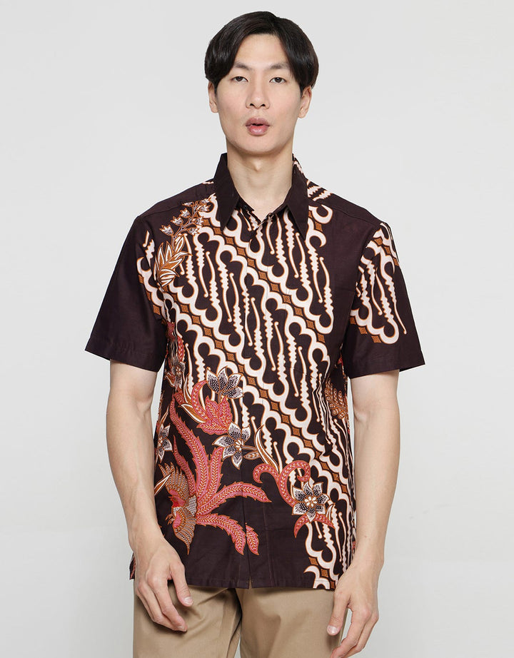 Arjuna Weda Body Fit Batik Parang Manuk Hem Pria
