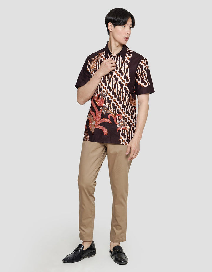 Arjuna Weda Body Fit Batik Parang Manuk Hem Pria