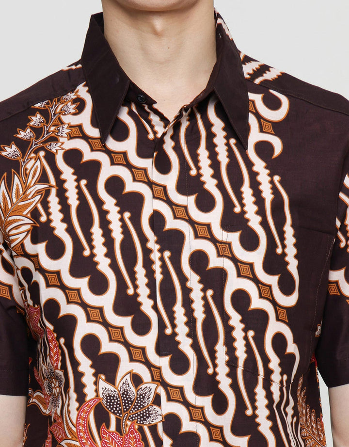 Arjuna Weda Body Fit Batik Parang Manuk Hem Pria