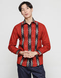 Arjuna Weda Kemeja Slim Fit Batik Songket Pria