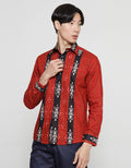 Arjuna Weda Kemeja Slim Fit Batik Songket Pria