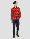 Arjuna Weda Kemeja Slim Fit Batik Songket Pria