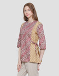 Arjuna Weda Blouse Batik Latar Lereng Kawung Wanita