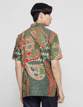 Arjuna Weda Hem Body Fit Batik Sebar Gajah Uling Pria