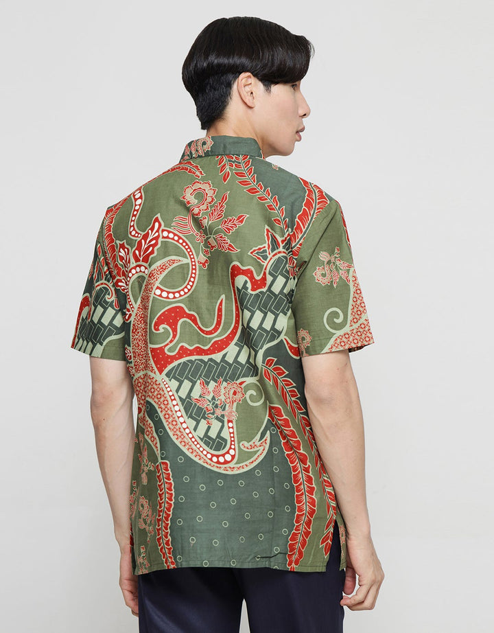 Arjuna Weda Hem Body Fit Batik Sebar Gajah Uling Pria
