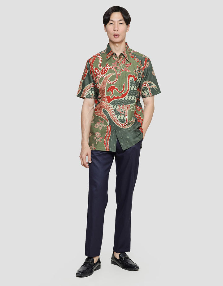 Arjuna Weda Hem Body Fit Batik Sebar Gajah Uling Pria