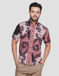 Arjuna Weda Slim Fit Batik Daun Jalar Hem Pria