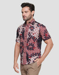 Arjuna Weda Slim Fit Batik Daun Jalar Hem Pria
