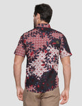 Arjuna Weda Slim Fit Batik Daun Jalar Hem Pria