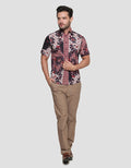 Arjuna Weda Slim Fit Batik Daun Jalar Hem Pria