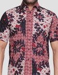Arjuna Weda Slim Fit Batik Daun Jalar Hem Pria