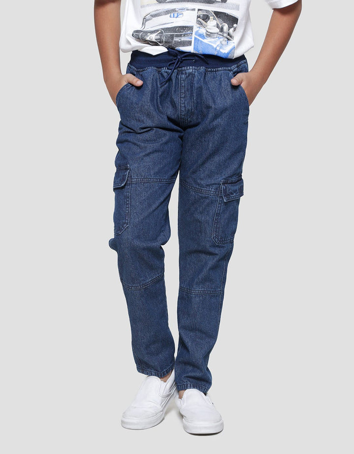 Nevada Rib Polos With Cargo Celana Denim Anak Laki-laki
