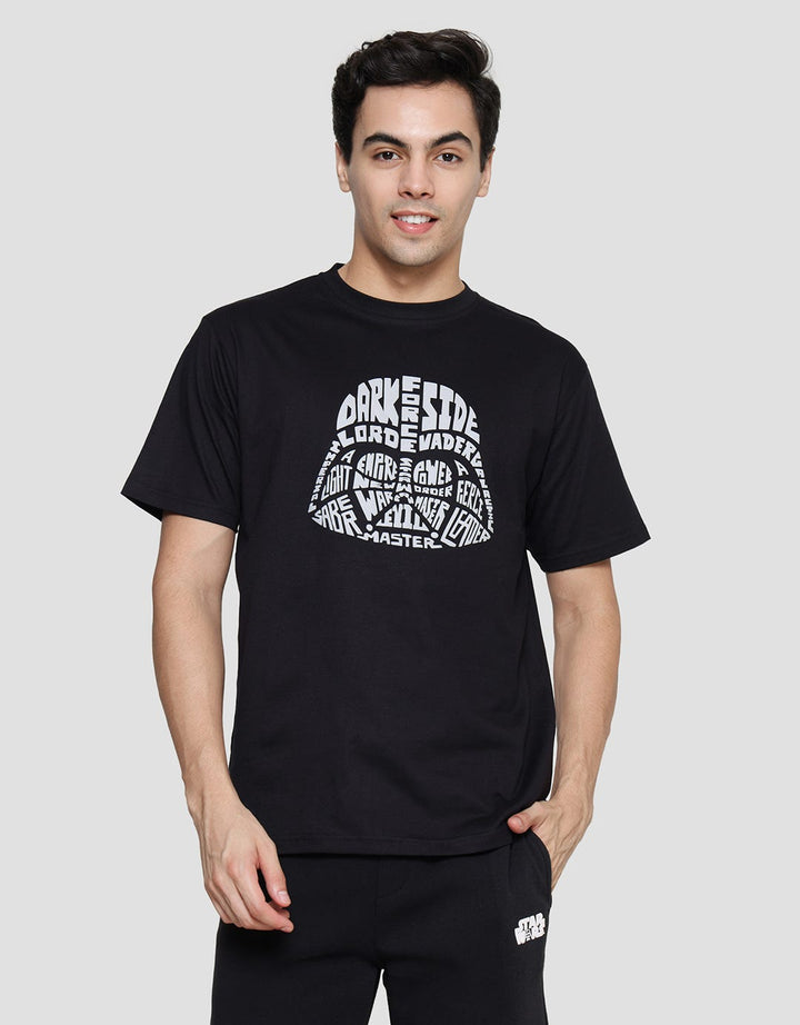 Star Wars Darth Vader Face With Text Men's Short Sleeve T-Shirt