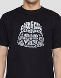 Star Wars Darth Vader Face With Text Men's Short Sleeve T-Shirt