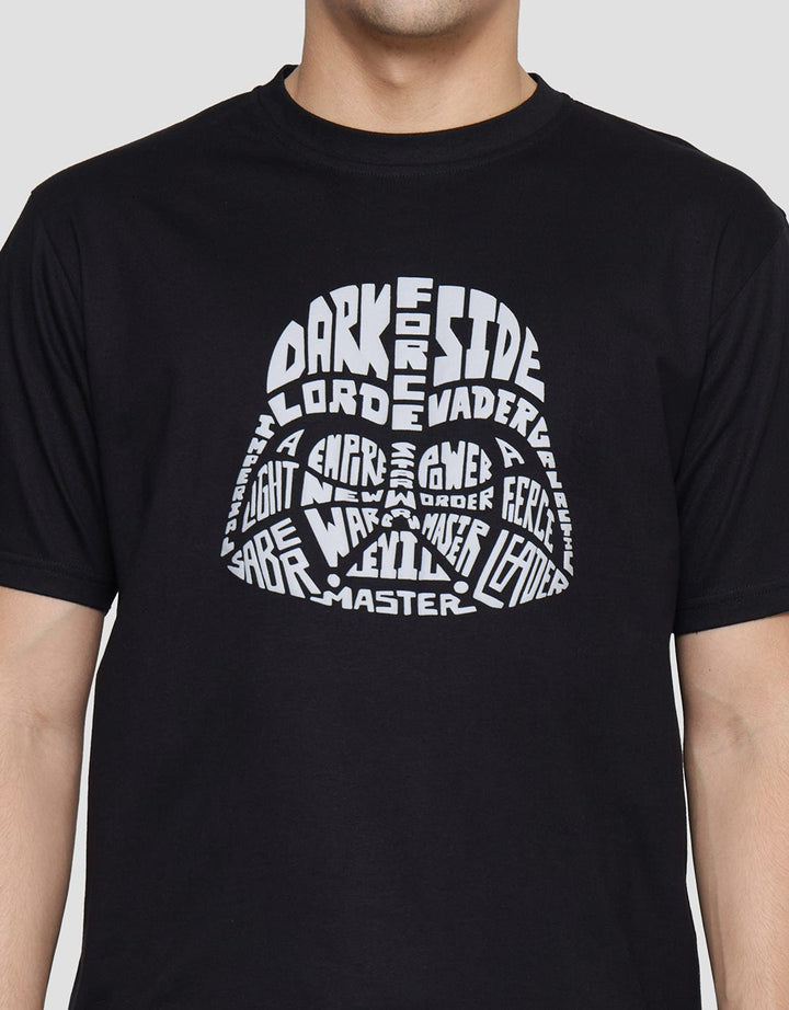 Star Wars Darth Vader Face With Text Men's Short Sleeve T-Shirt