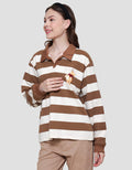 Disney Stripe Winne The Pooh Sweater Wanita