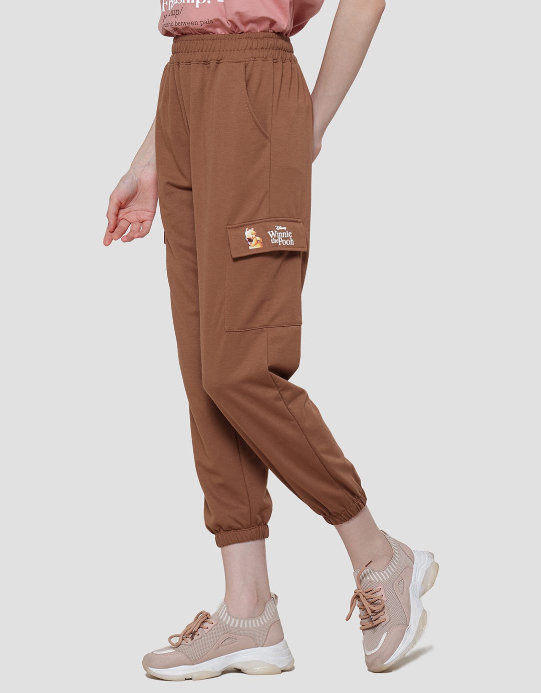 Disney Print Winnie The Pooh Jogger Cargo Wanita