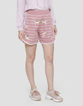 Disney Stripe Print Winnie The Pooh Women's Shorts