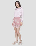 Disney Stripe Print Winnie The Pooh Women's Shorts