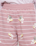 Disney Stripe Print Winnie The Pooh Women's Shorts