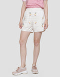 Disney Stripe Print Winnie The Pooh Women's Shorts