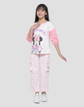 Disney Minnie Wild Flower Kaos Lengan 3/4 Anak Perempuan