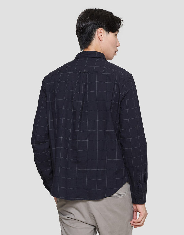 Cole Checks Print Men's Long Sleeve Shirt